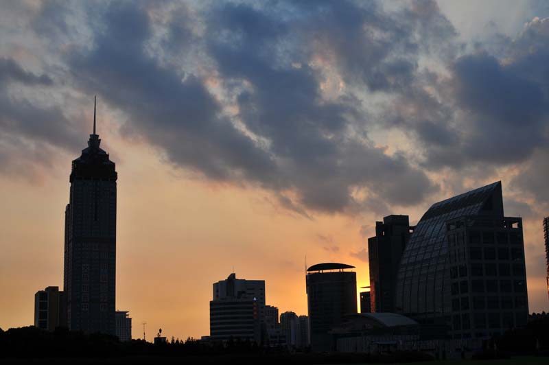 Sonnenuntergang in Suzhou