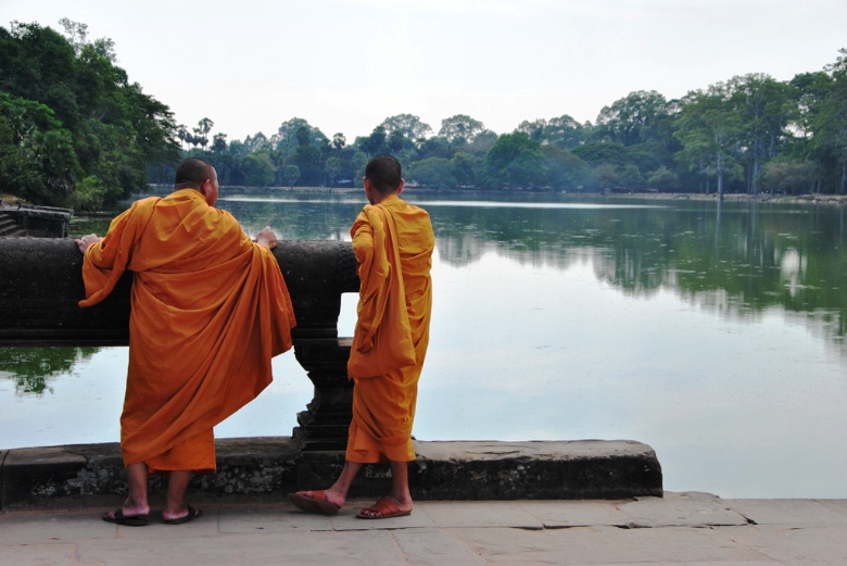 Mönche am Angkor See