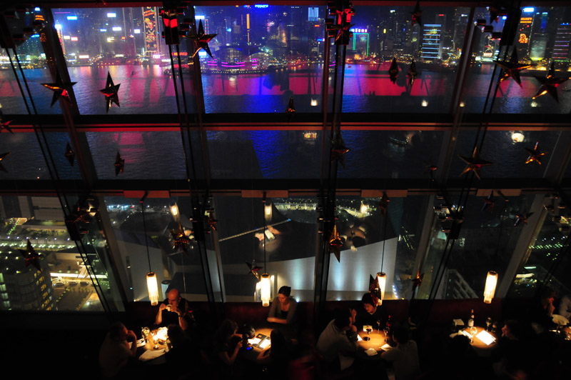 Bar Blick auf Hong Kong Island