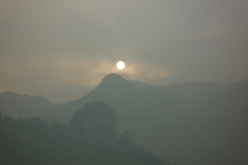 Sonnenaufgang am Jangtse